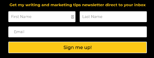 subscribe to your newsletter, copywriting newsletter sign up